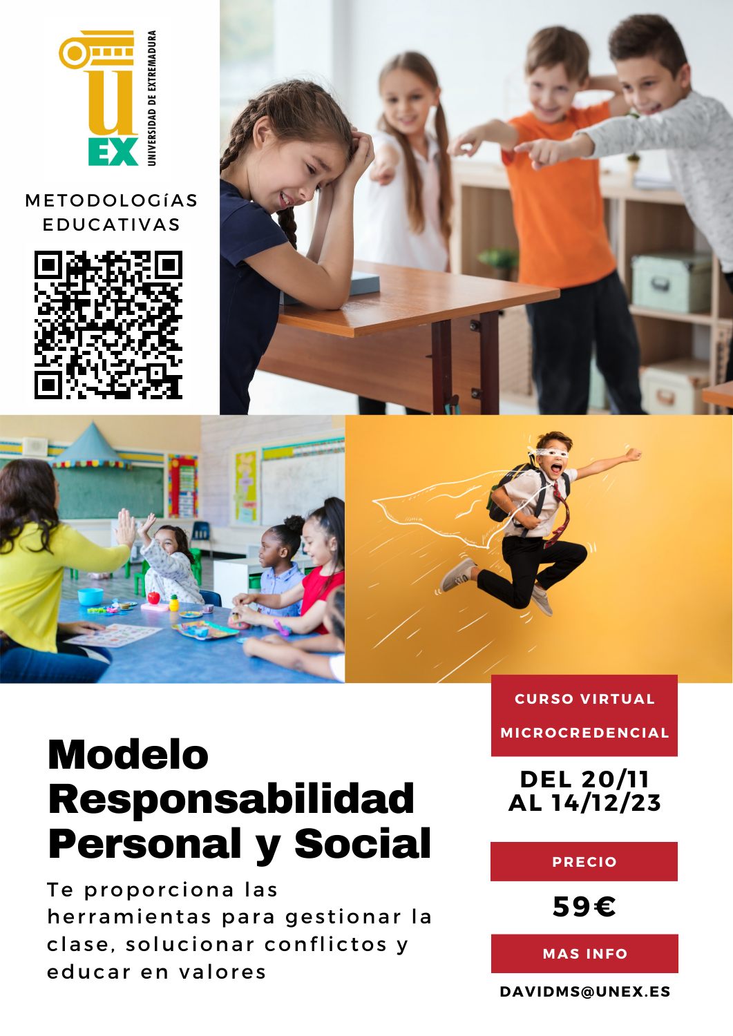 Cartel modelo responsabilidad personal y social, del 20 de noviembre al 14 de diciembre, 2023